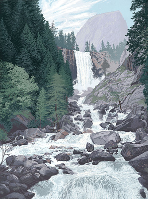 Vernal Falls - Yosemite by Alan Work