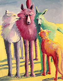 Coyote Family by Penny Otwell